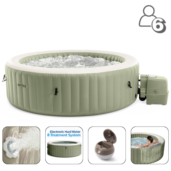 INTEX Jacuzzi SPA gonflabil Bubble Massage 216×71 cm, 6 persoane