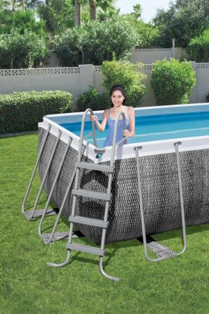 Bestway Piscină STEEL PRO MAX Rectangular 412×201×122 cm, 8124 L, cadru metalic